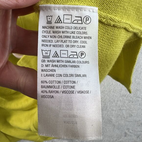 Isaac Mizrahi XL Stripe Button Front Cardigan Sweater Long Duster Green Pink - Picture 9 of 14